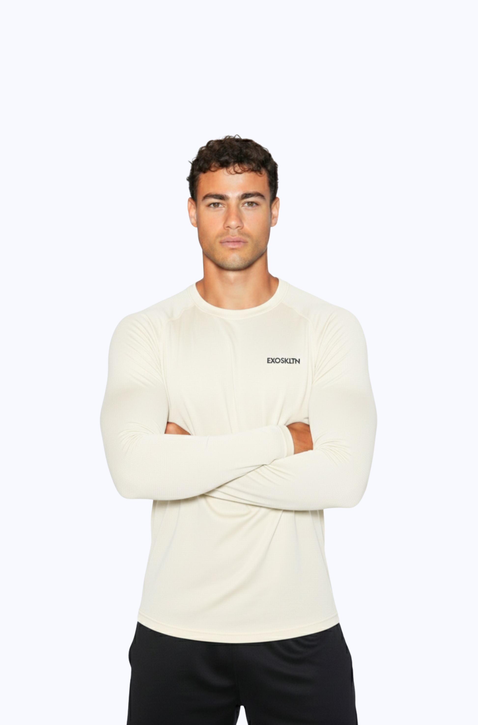 MUSCLE FIT LONG SLEEVE CREAM