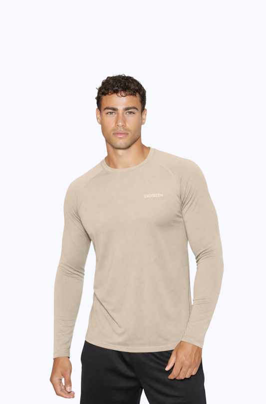 MUSCLE FIT LONG SLEEVE SAND