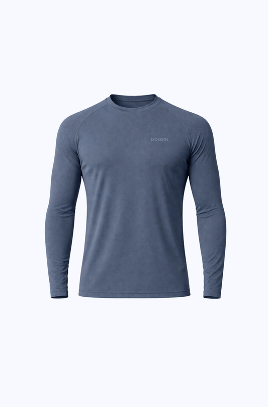 MUSCLE FIT LONG SLEEVE MONACO BLUE