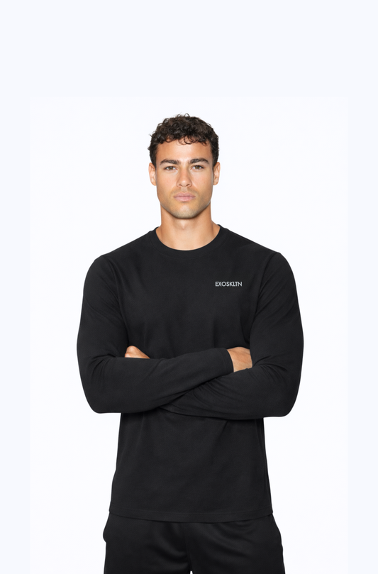 EVERYDAY LONG SLEEVE TOP BLACK