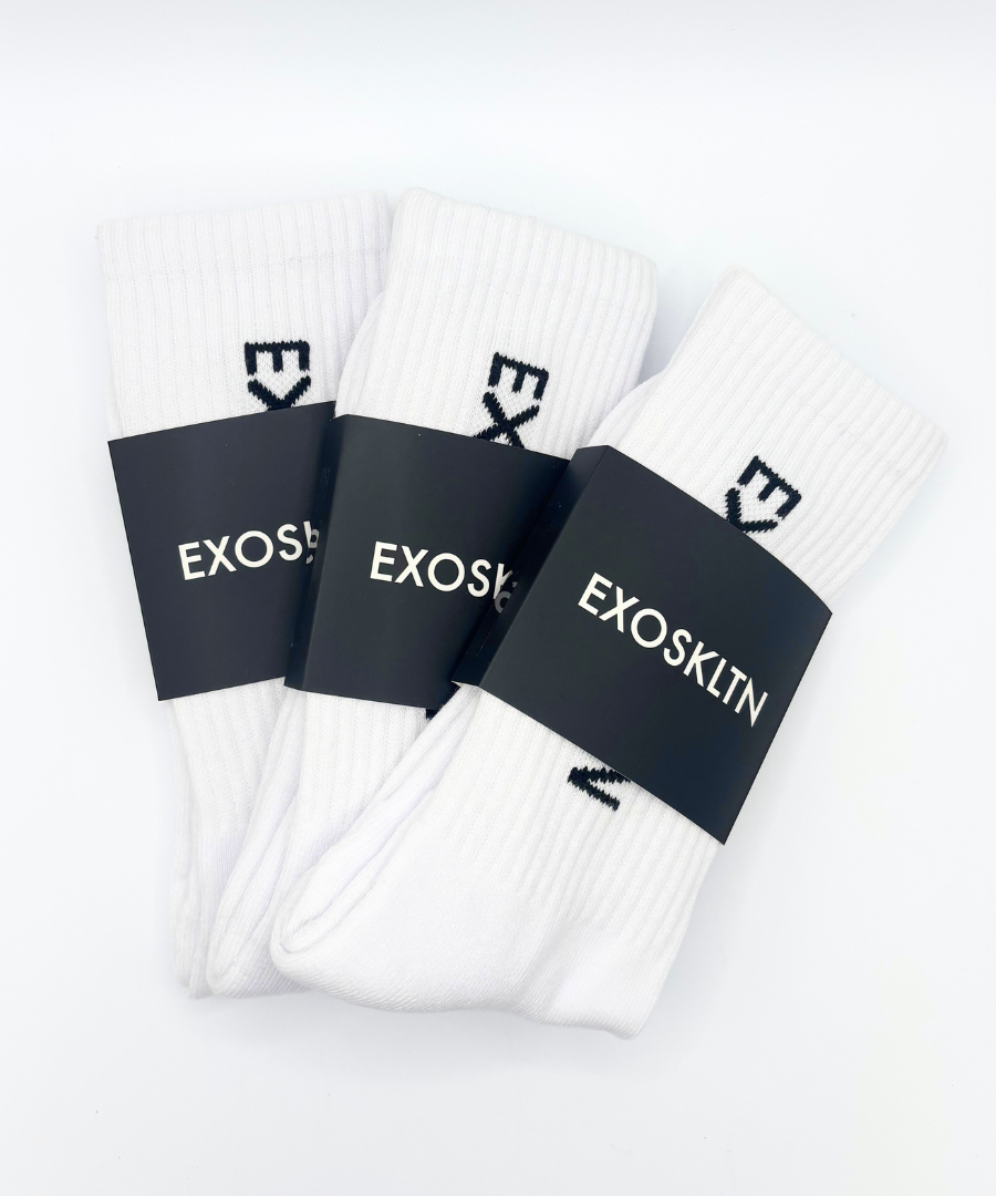 PERFORMANCEMAX SPORTS CREW SOCKS WHITE - UNISEX