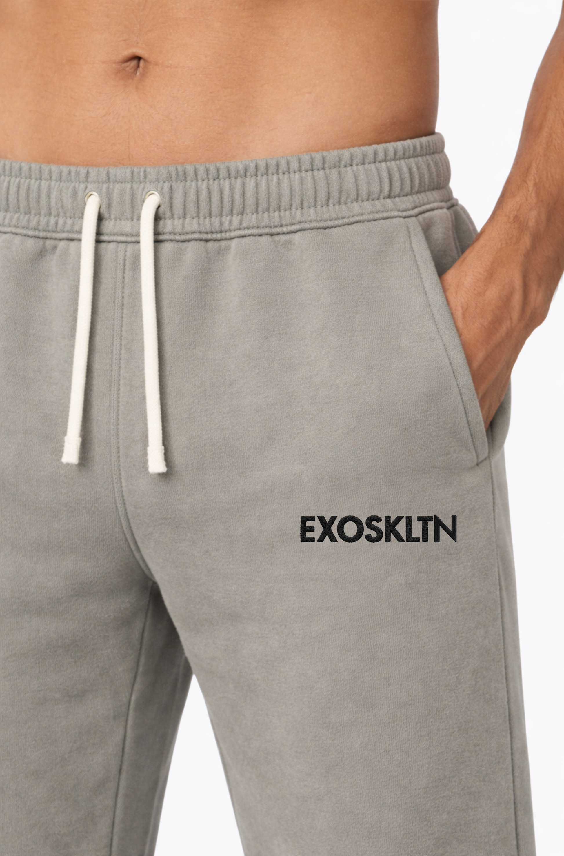 STRAIGHT LEG BOTTOMS COFFEE GRAY