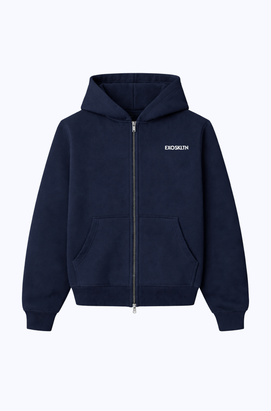 Zip Up Hoodie Navy Blue (M)