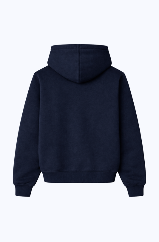 Zip Up Hoodie Navy Blue (M)