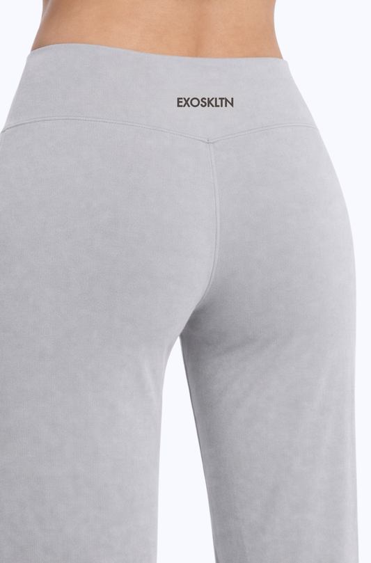 Straight Leg Bottoms Gray