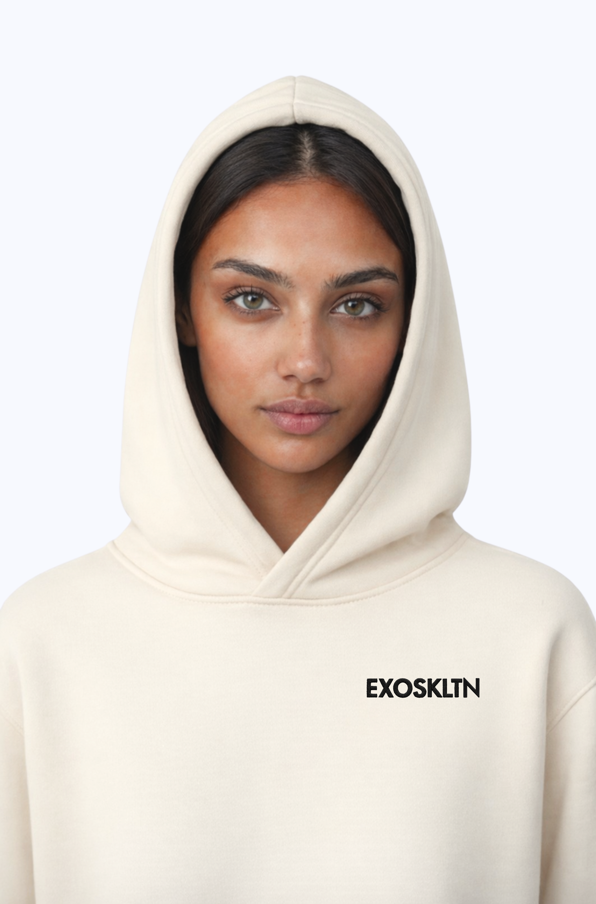 EXOSKLTN ESSENTIAL HOODIE CREAM