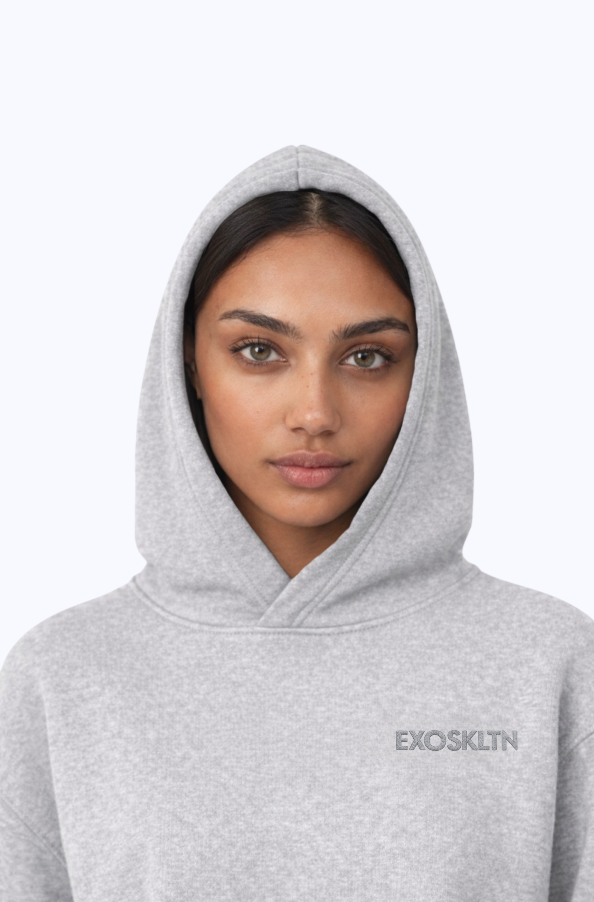EXOSKLTN ESSENTIAL HOODIE HEATHER GRAY