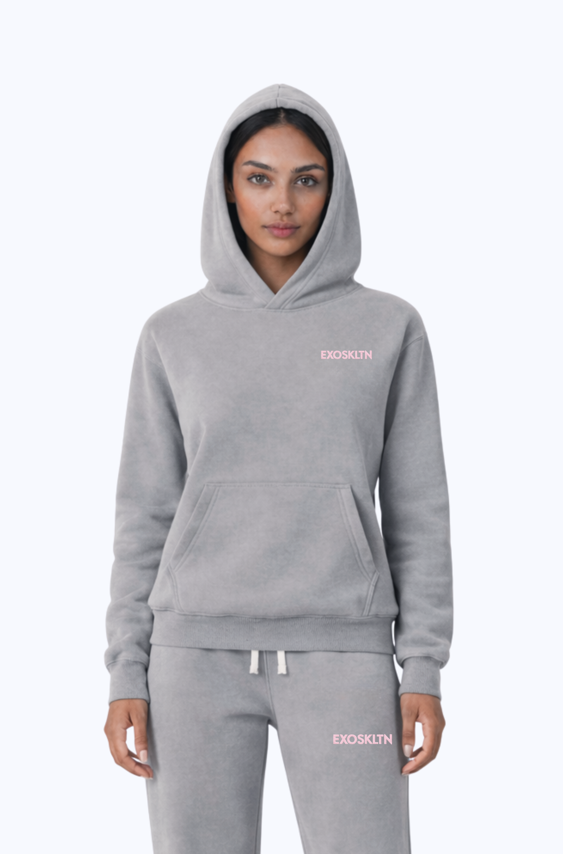 EXOSKLTN ESSENTIAL HOODIE ASH GRAY