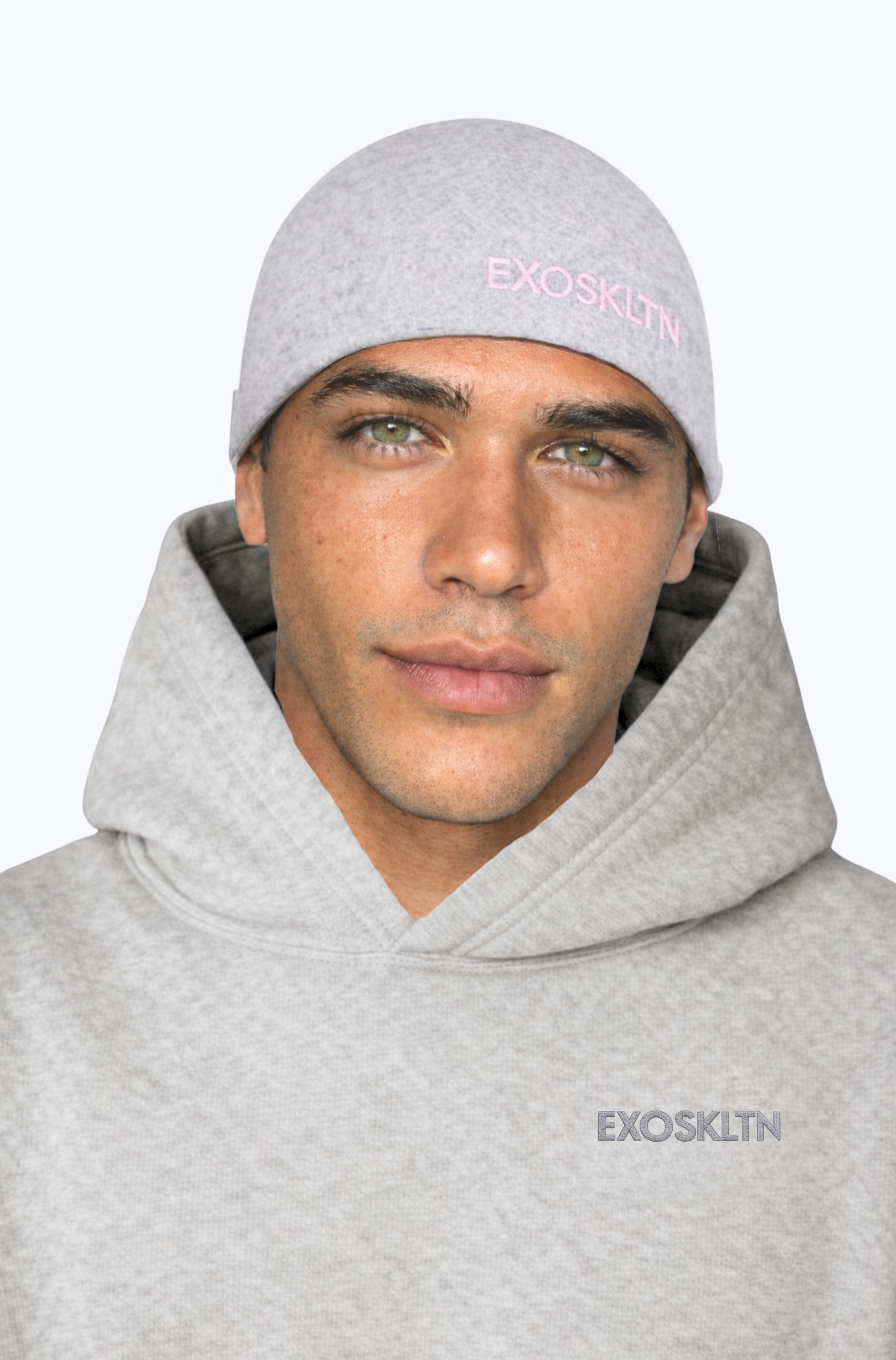 EXOSKLTN ESSENTIAL HOODIE HEATHER GRAY