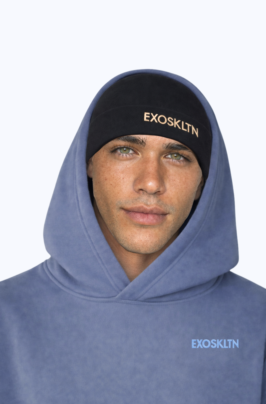 EXOSKLTN ESSENTIAL HOODIE PARIS BLUE