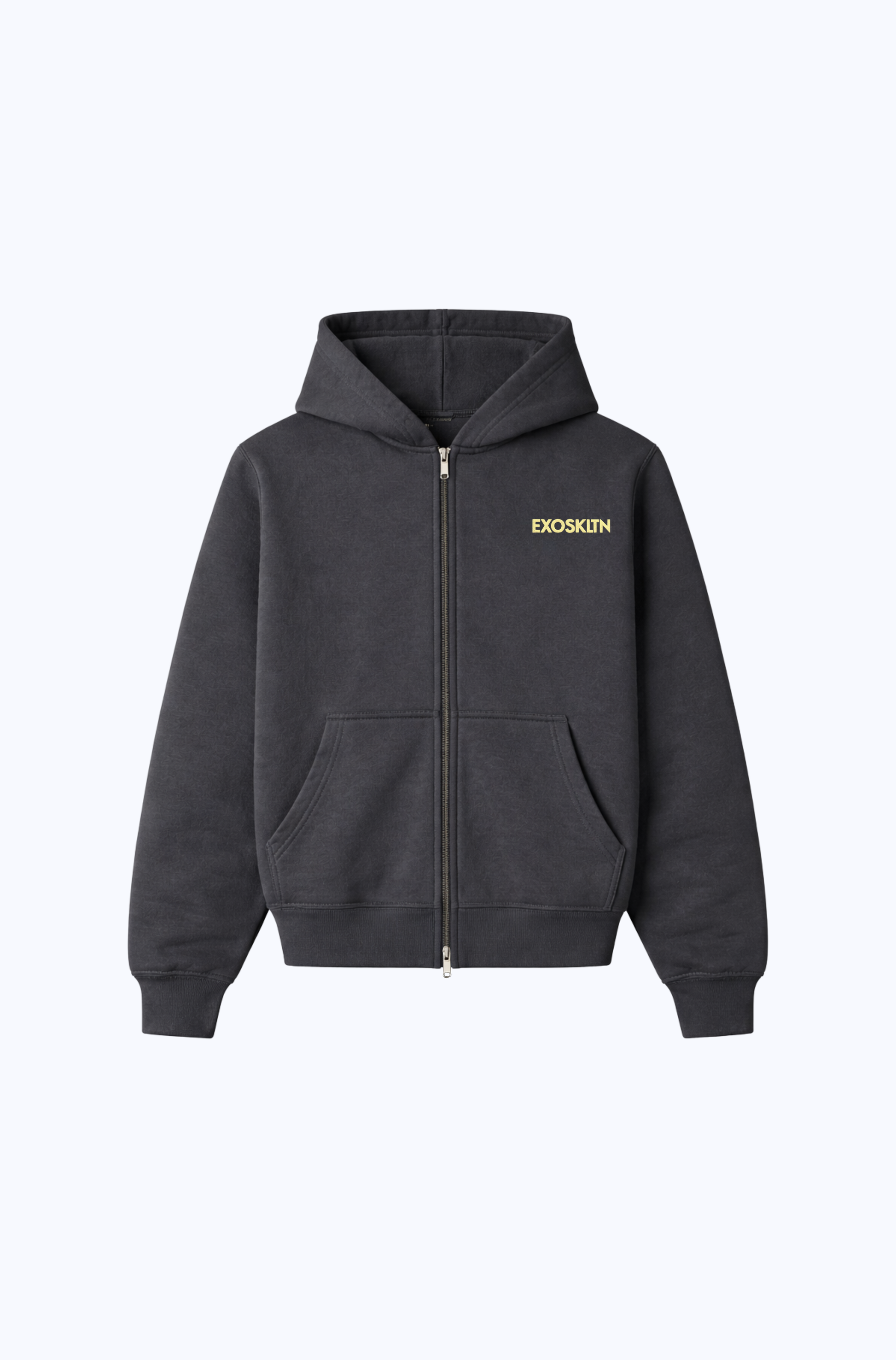 EXOSKLTN ZIP UP HOODIE GRAPHITE GRAY