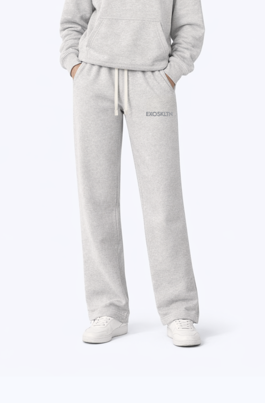 STRAIGHT LEG BOTTOMS HEATHER GRAY