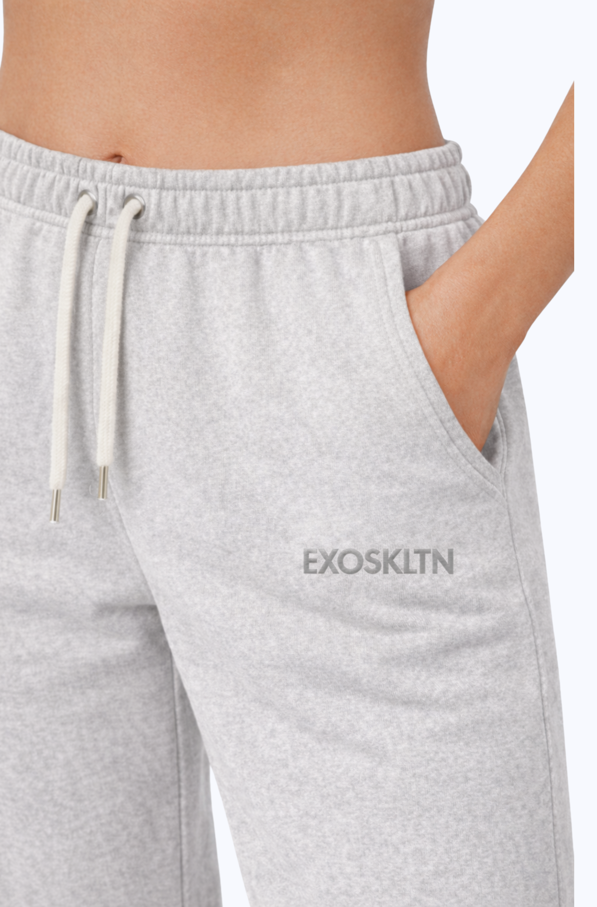 STRAIGHT LEG BOTTOMS HEATHER GRAY