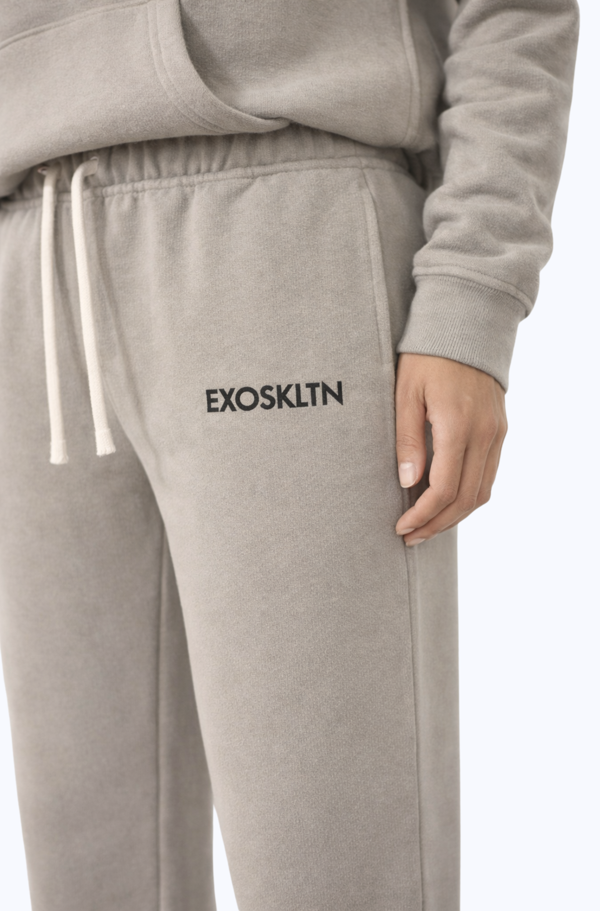 STRAIGHT LEG BOTTOMS COFFEE GRAY