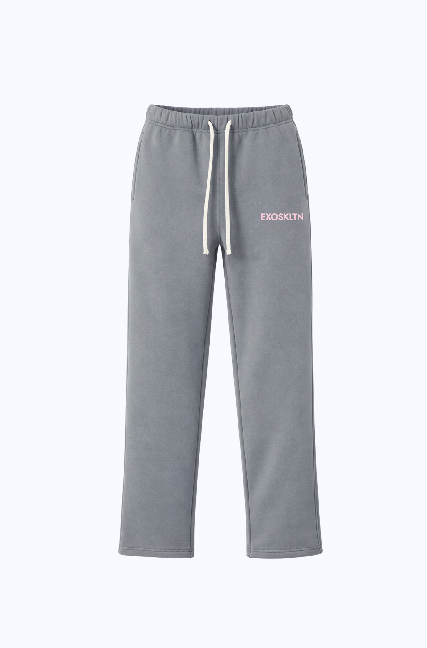 STRAIGHT LEG BOTTOMS ASH GRAY
