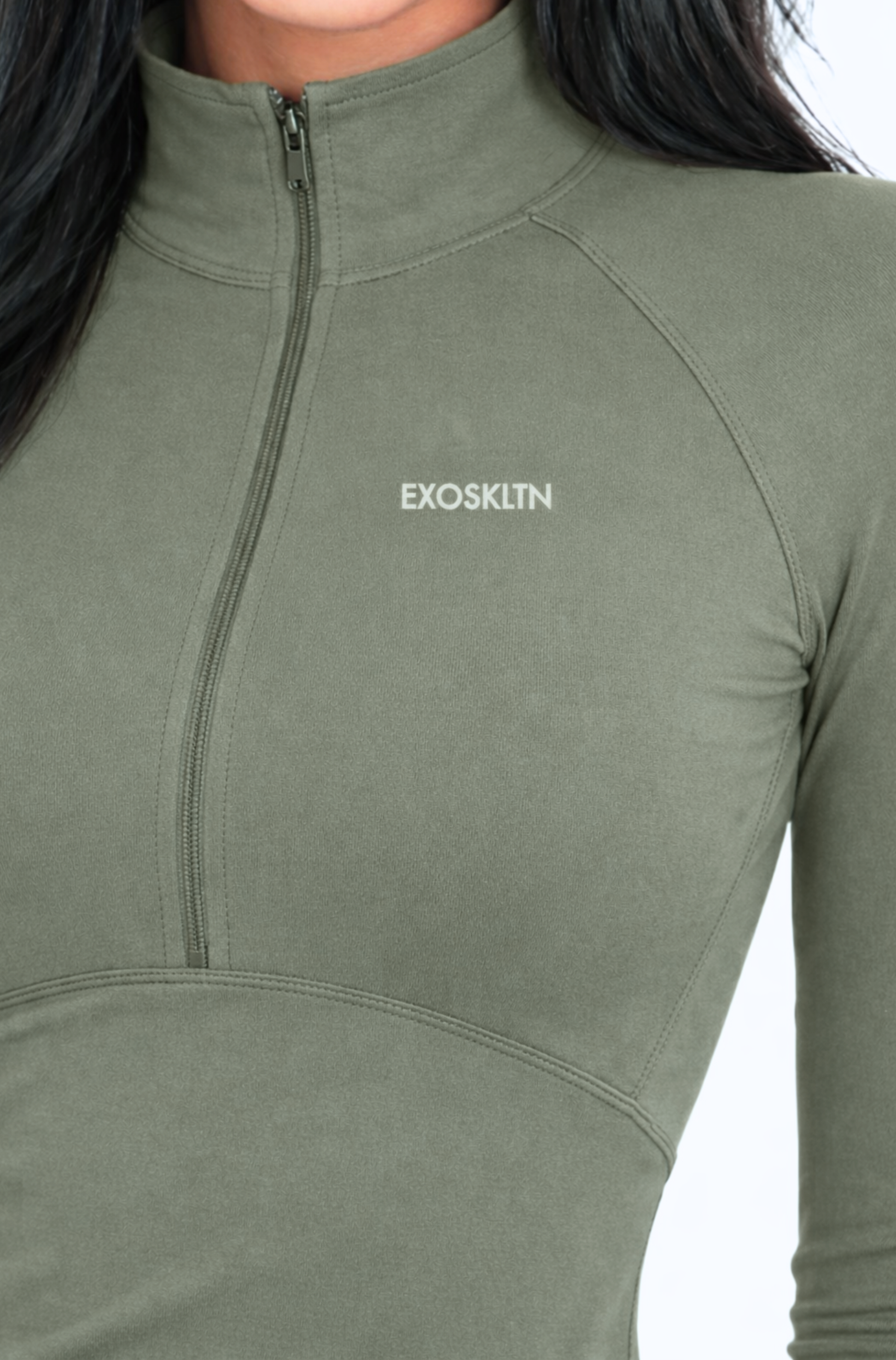 TRAINING HALF ZIP OLIVE