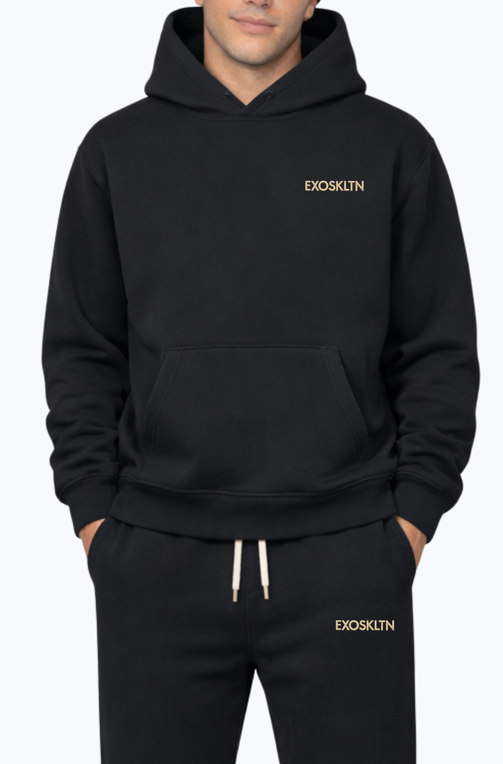 EXOSKLTN ESSENTIAL HOODIE BLACK