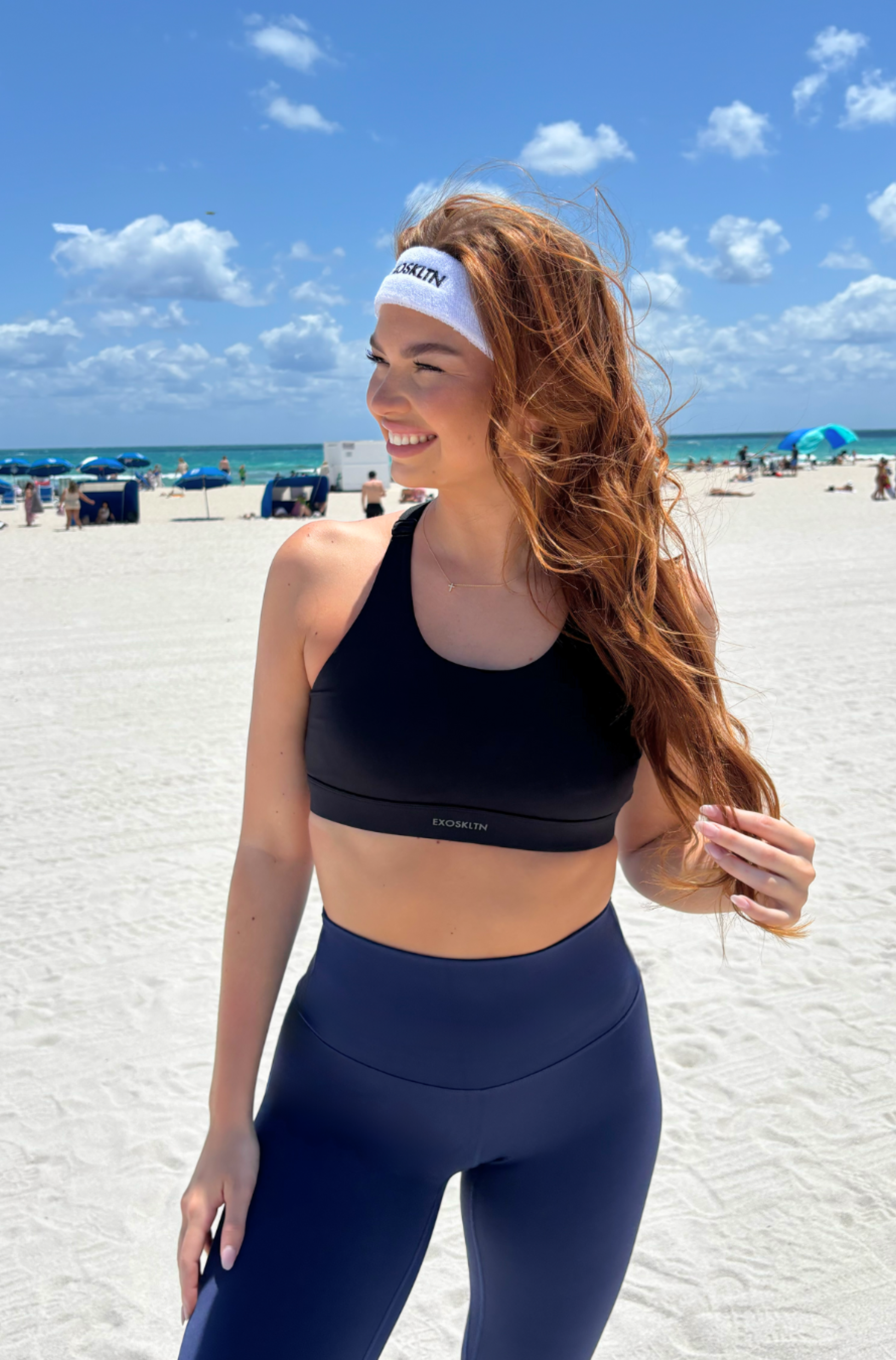 Exopro Sport Leggings Navy Blue