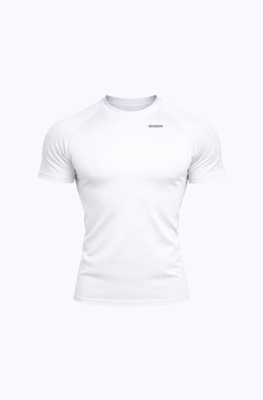 EXOSKLTN MUSCLE FIT TOP WHITE