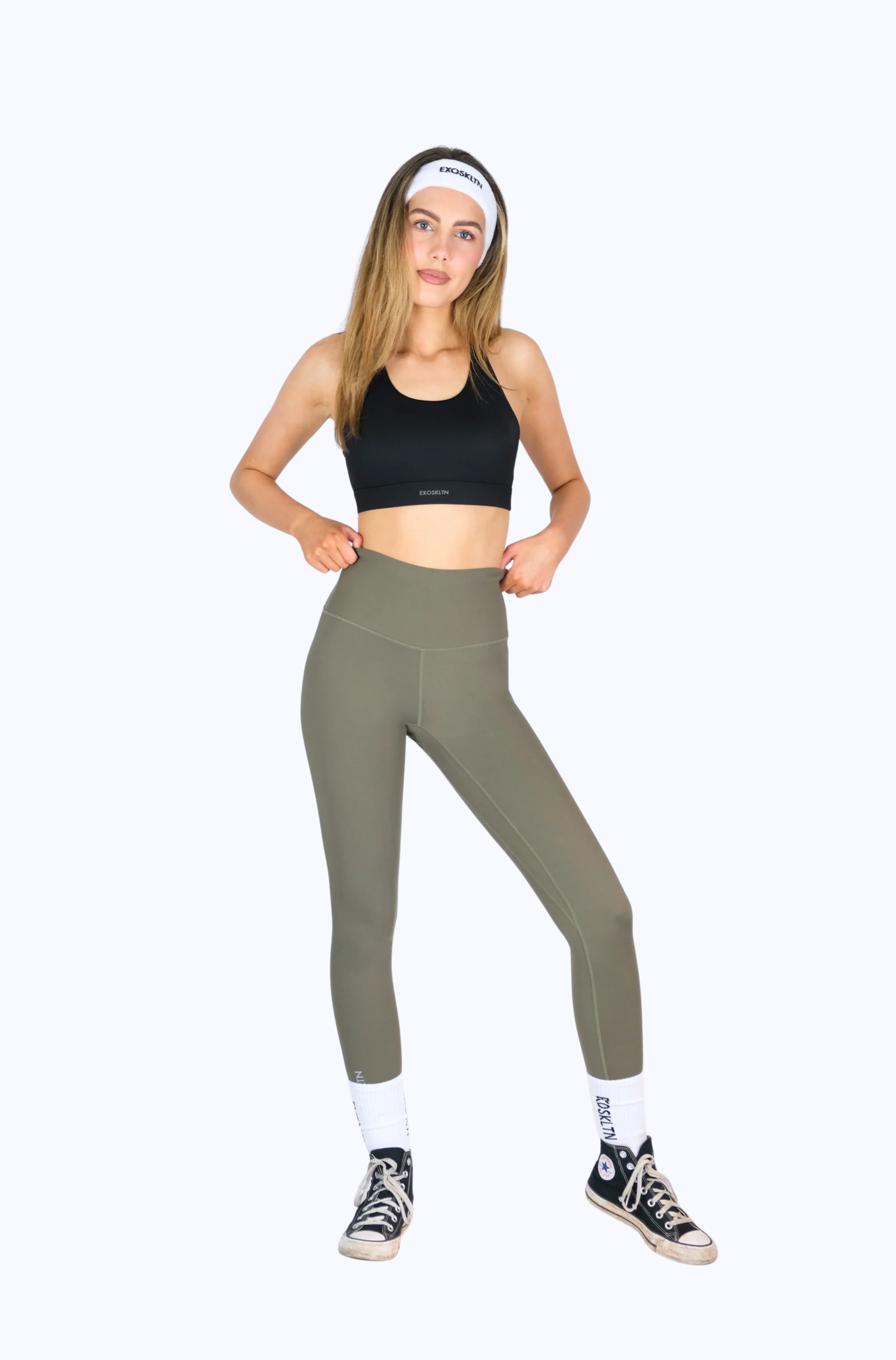 EXOPRO SPORT LEGGINGS OLIVE GREEN