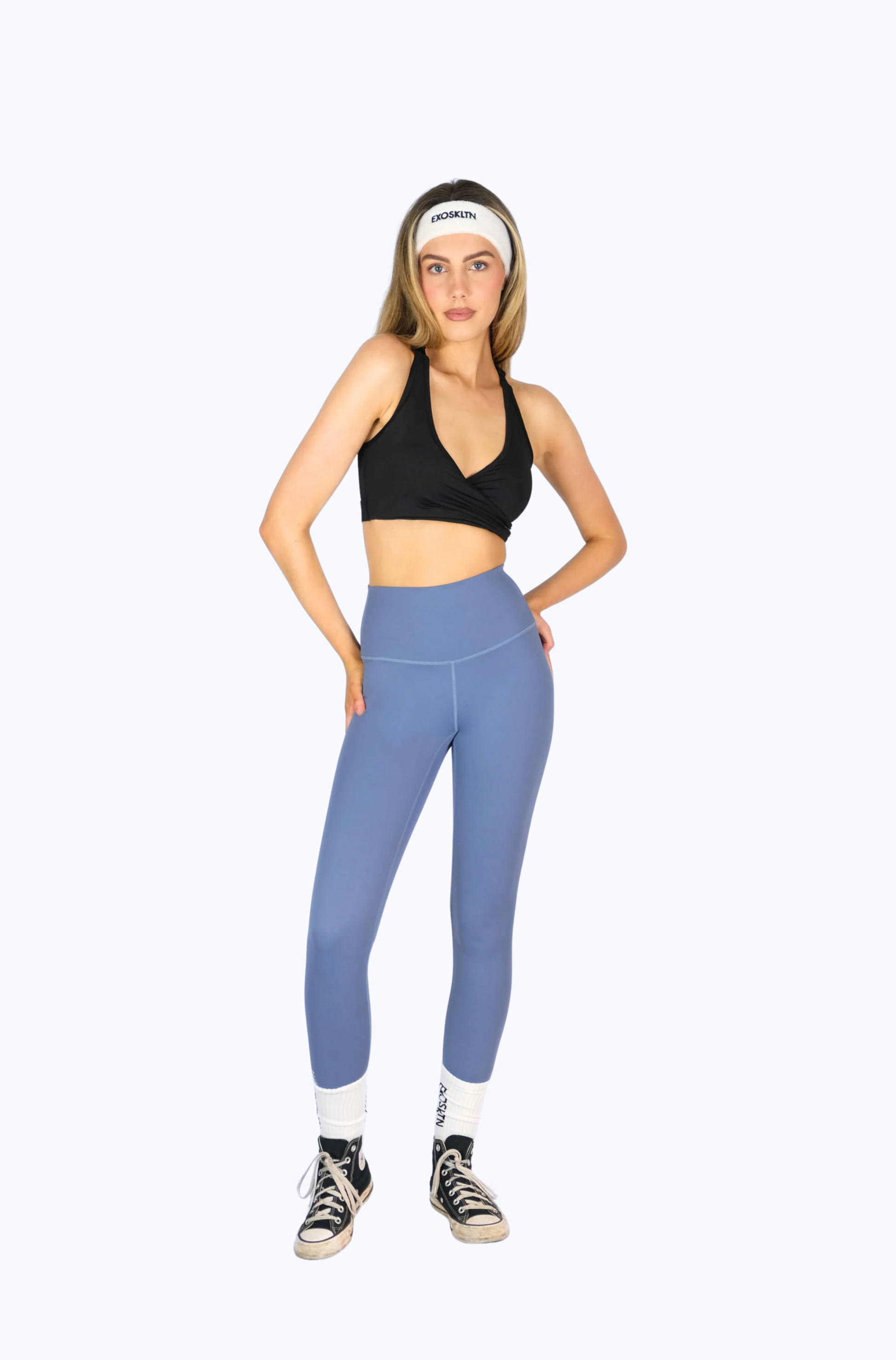 EXOPRO SPORT LEGGINGS STEEL BLUE