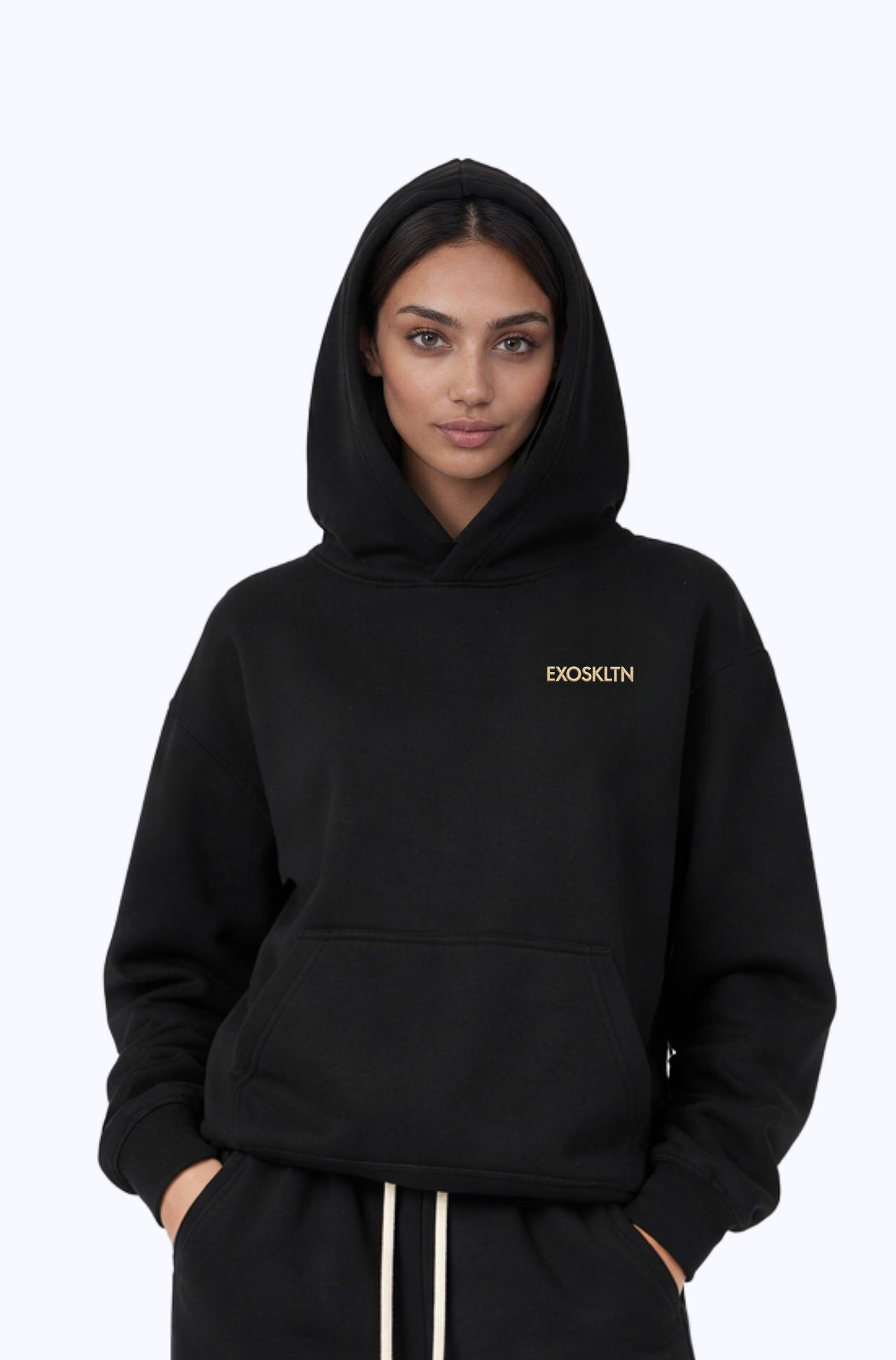 EXOSKLTN ESSENTIAL HOODIE BLACK